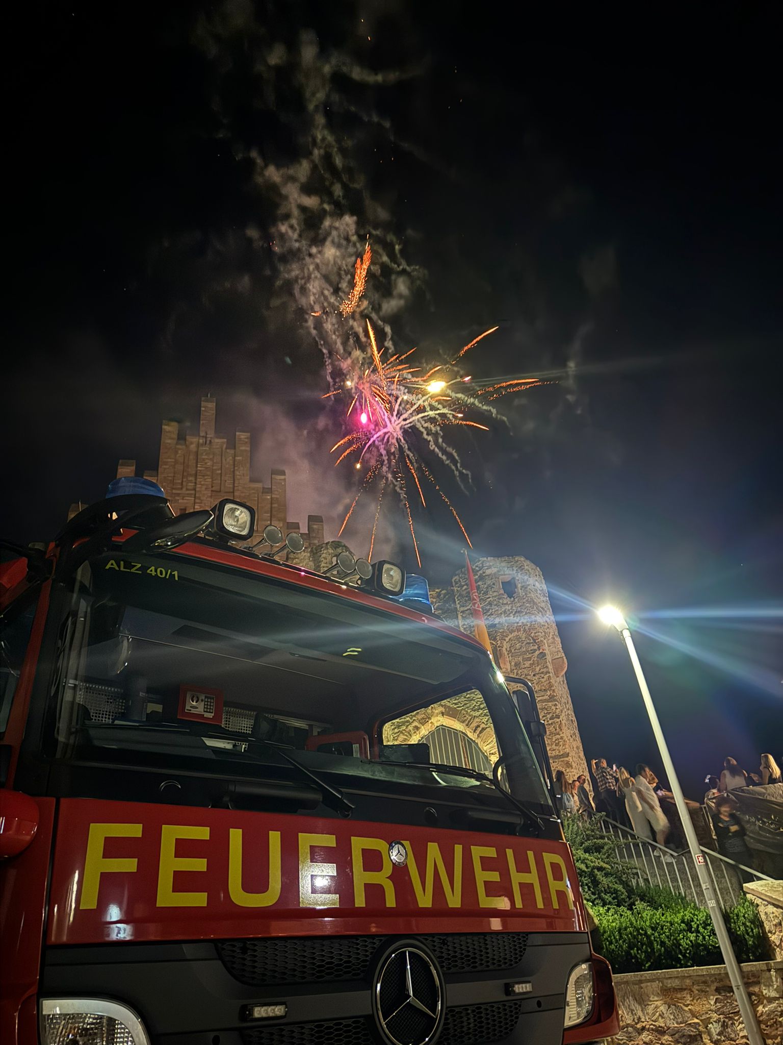 Absi­che­rung Feu­er­werk zum Stadtfest